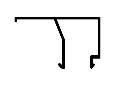 Contravidrio recto de 38 mm.